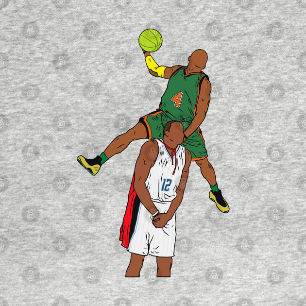 Nate Robinson Dunks Over Dwight Howard by rattraptees